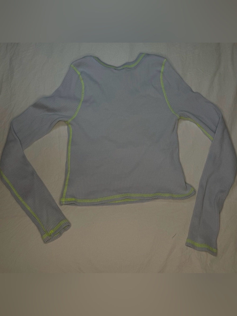 WILD FABLE Shirt Blue with Neon Green Stitching Long Sleeve / XL / Stitch Ribbed - Picture 2 of 7